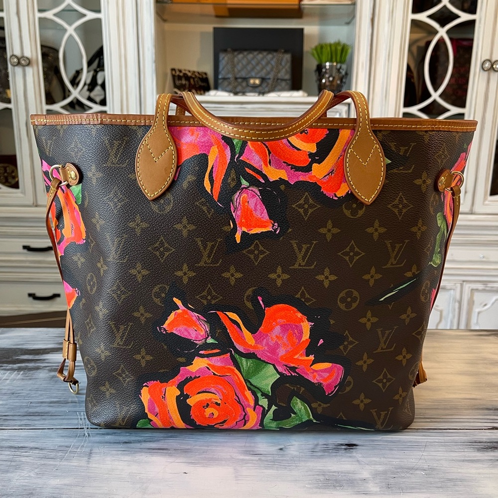 ‼️SOLD‼️Louis Vuitton Neverfull MM Monogram - Stephen Sprouse Rose - Picture 4 of 17